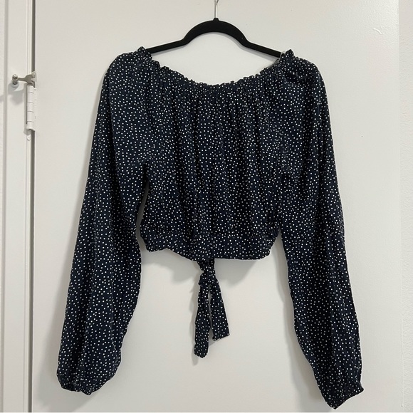 EM Long Sleeve Polka Dot Blouse - Picture 1 of 4